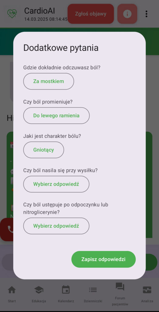 mru4315 CardioAI Aplikacja dla pacjentów